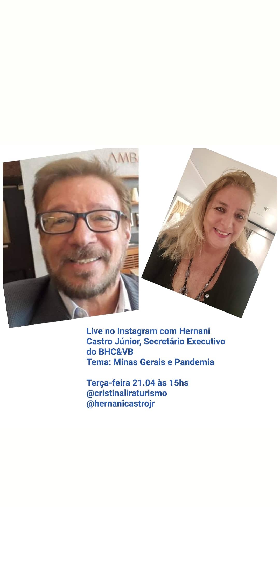 Jornalista Cristina Lira promove lives no instagram com destaque para o Turismo