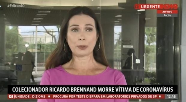 VÍDEO: Repórter da GloboNews chora após anunciar morte por Covid-19