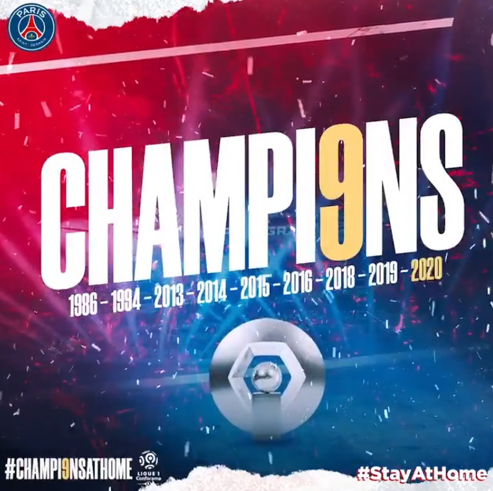 Liga formaliza fim do Campeonato Francês e declara PSG campeão da temporada