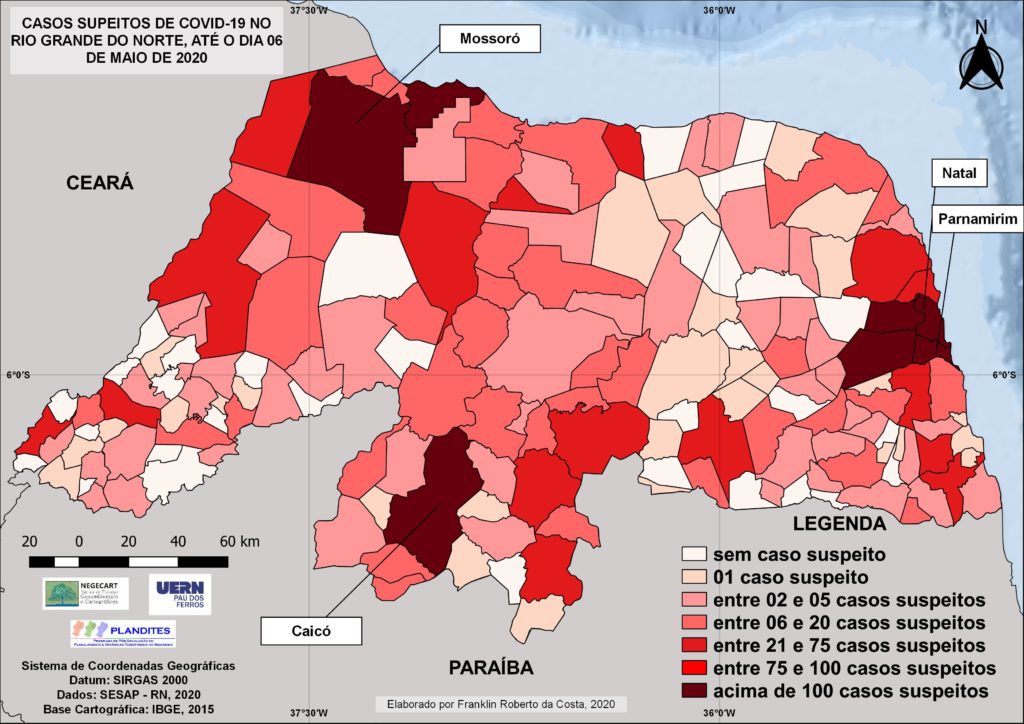 RN já tem 100 cidades com casos confirmados de coronavírus; confira a lista