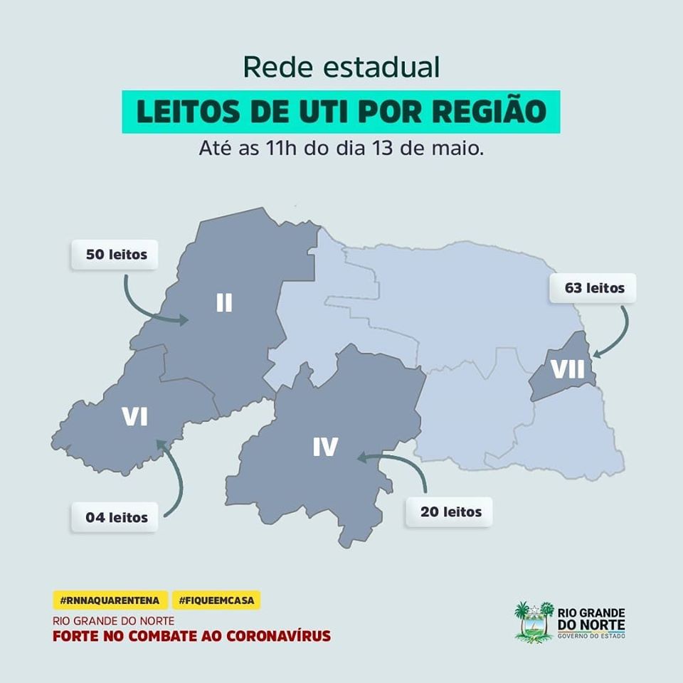 Governo do RN divulga número de UTIs e quantas estão livres por hospital; veja