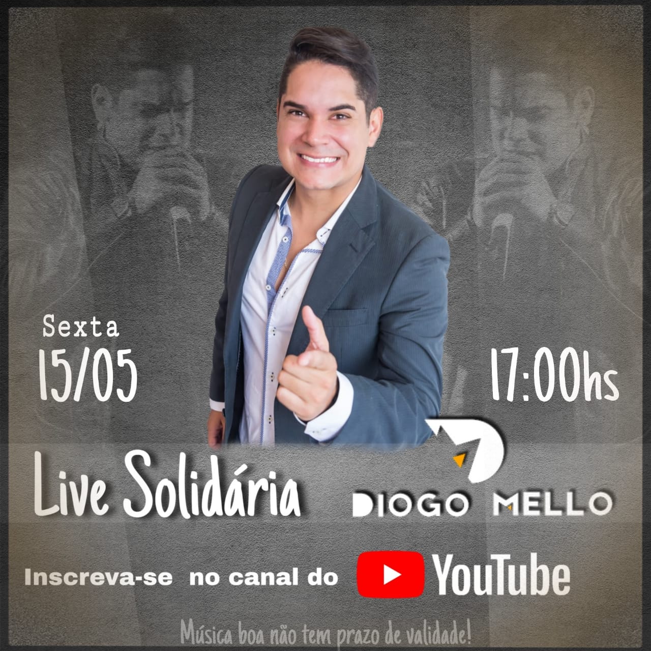 Diogo Mello faz live solidária nesta sexta-feira; veja como assistir