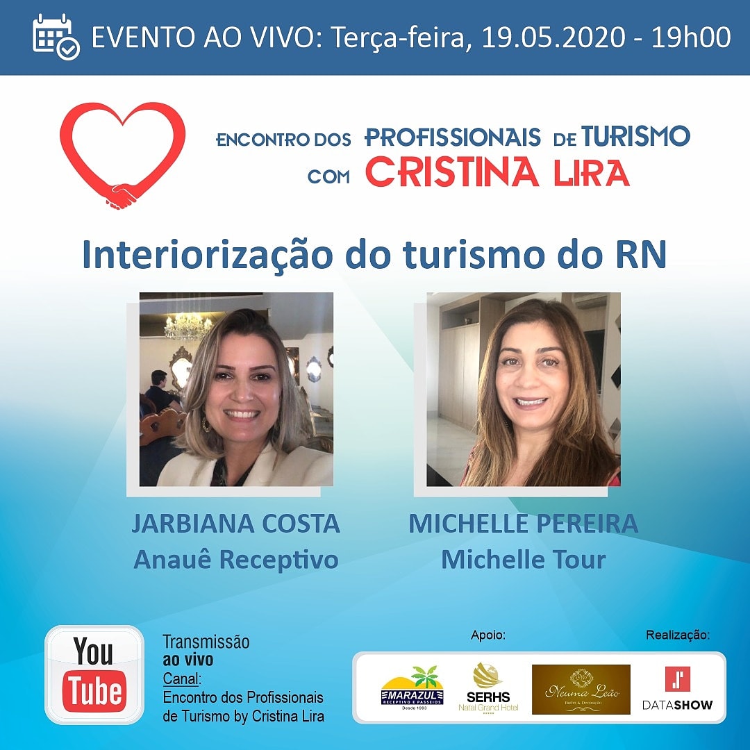 Cristina Lira promove o I Encontro dos Profissionais do Turismo on line