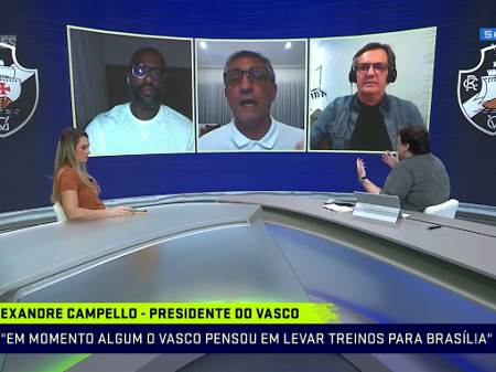 VÍDEO: Presidente do Vasco bate boca com apresentador do Sportv ao vivo; assista