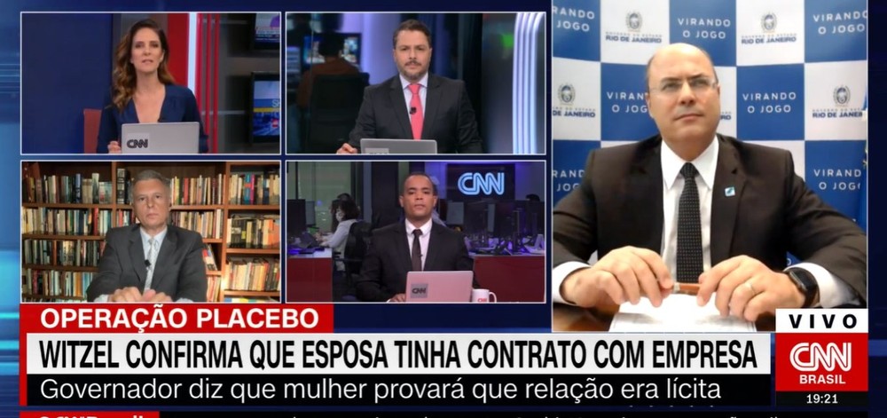 Jornalista da CNN dá bronca ao vivo no governador do RJ durante entrevista; veja