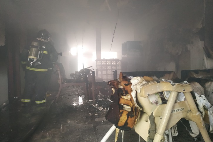 Churrasqueira elétrica causa incêndio e destrói residência em cidade do RN