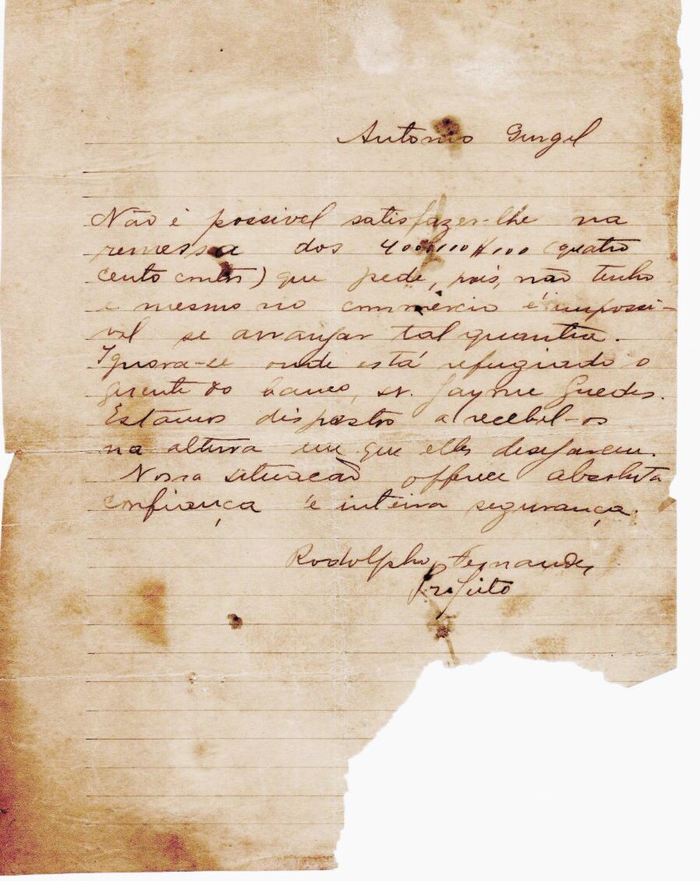 93 anos depois, carta sobre resistência de Mossoró a Lampião é encontrada