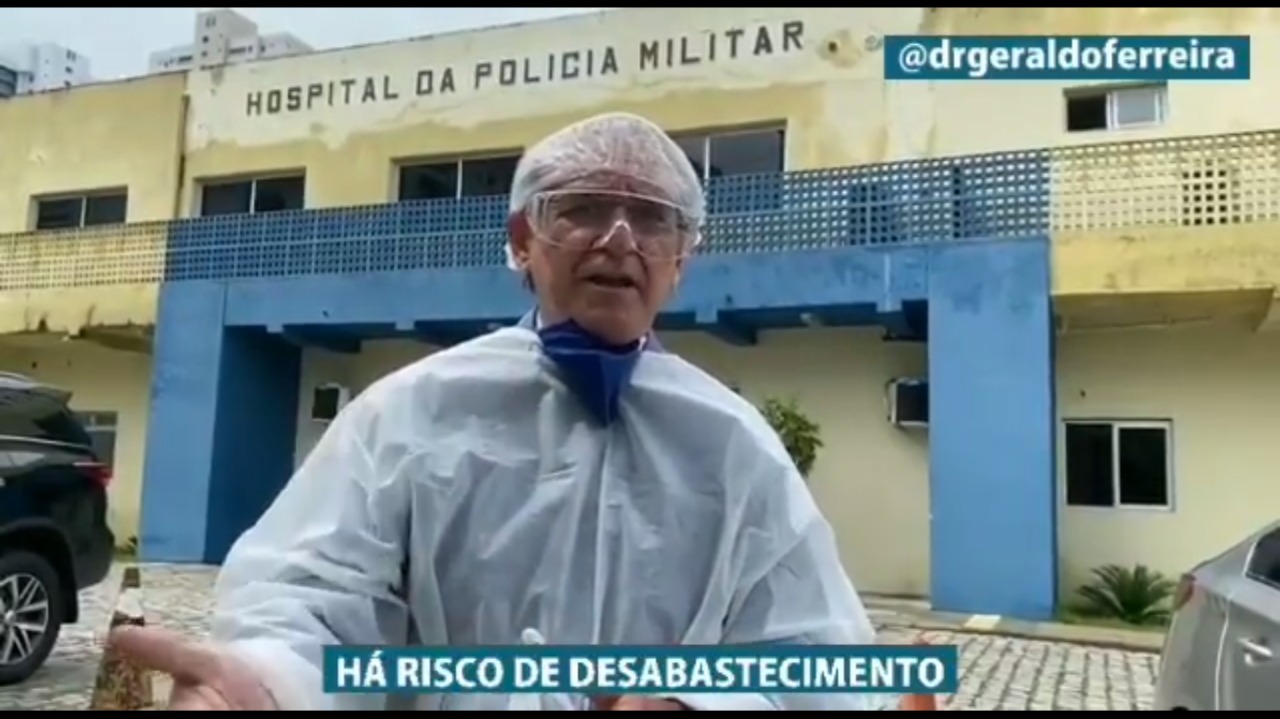 Hospital da PM não tem equipamentos básicos para profissionais, afirma médico