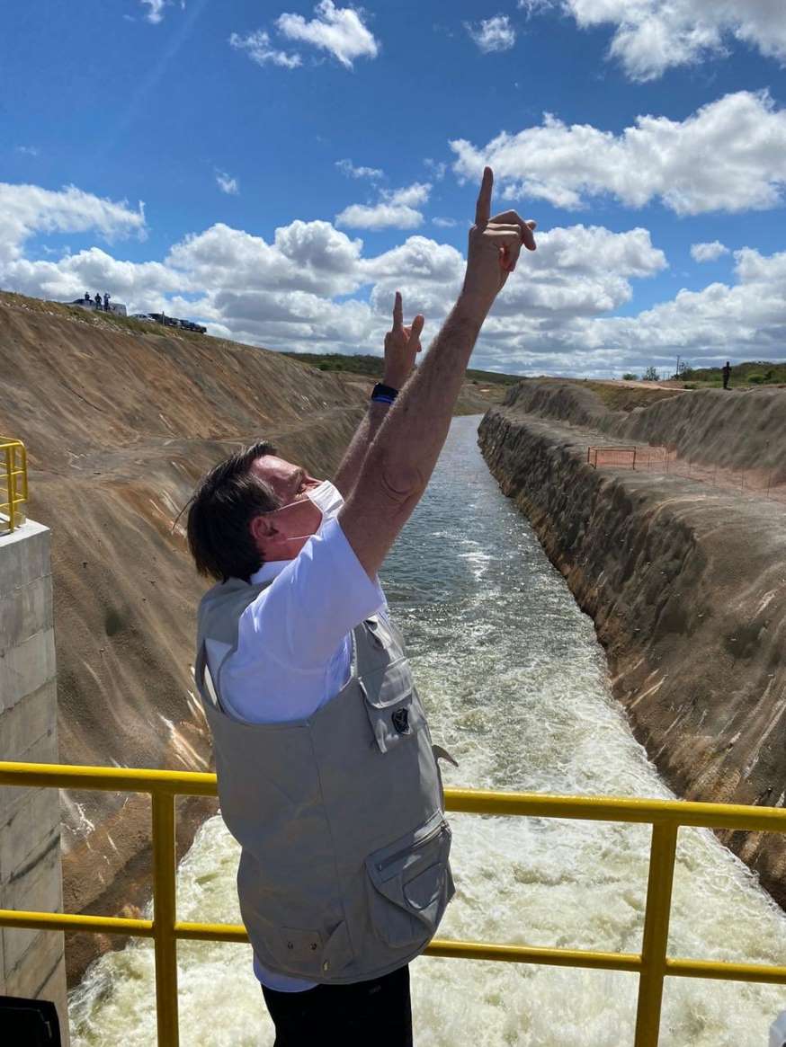 Bolsonaro inaugura última etapa antes do RN receber águas do São Francisco