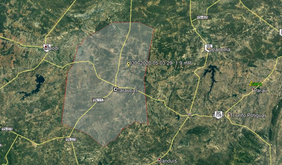 Laboratório registra tremor de terra durante a madrugada em cidade do RN