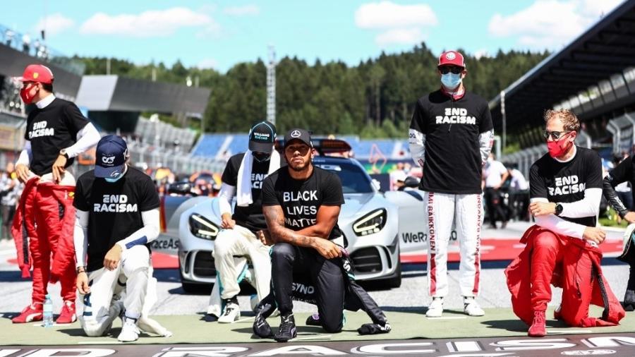 VÍDEO: Pilotos se negam a ajoelhar em protesto contra racismo na F1; veja