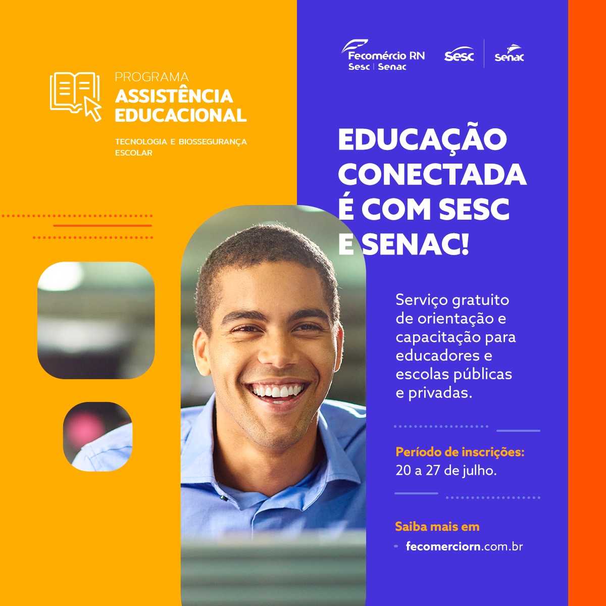 Fecomércio oferece cursos gratuitos para escolas de tecnologias e biossegurança