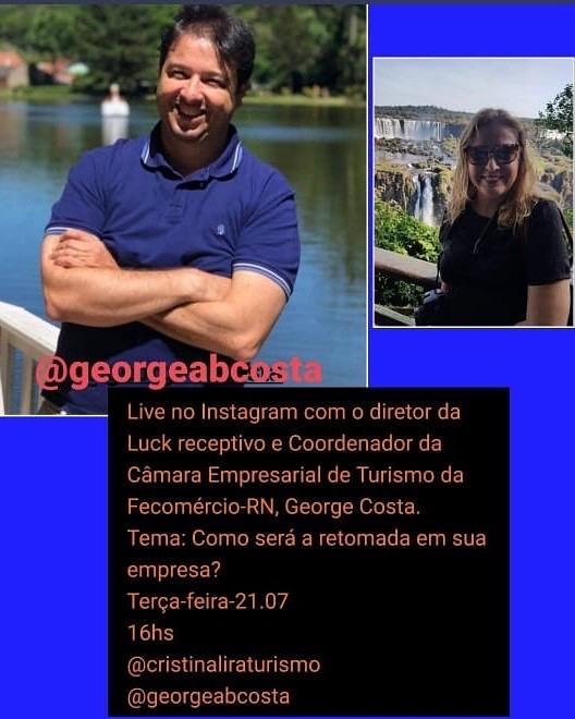 Hoje tem live no instagram com o diretor da Luck receptivo