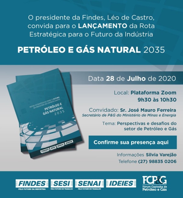 FIERN participará de lançamento de rota estratégica para petróleo e gás 2023