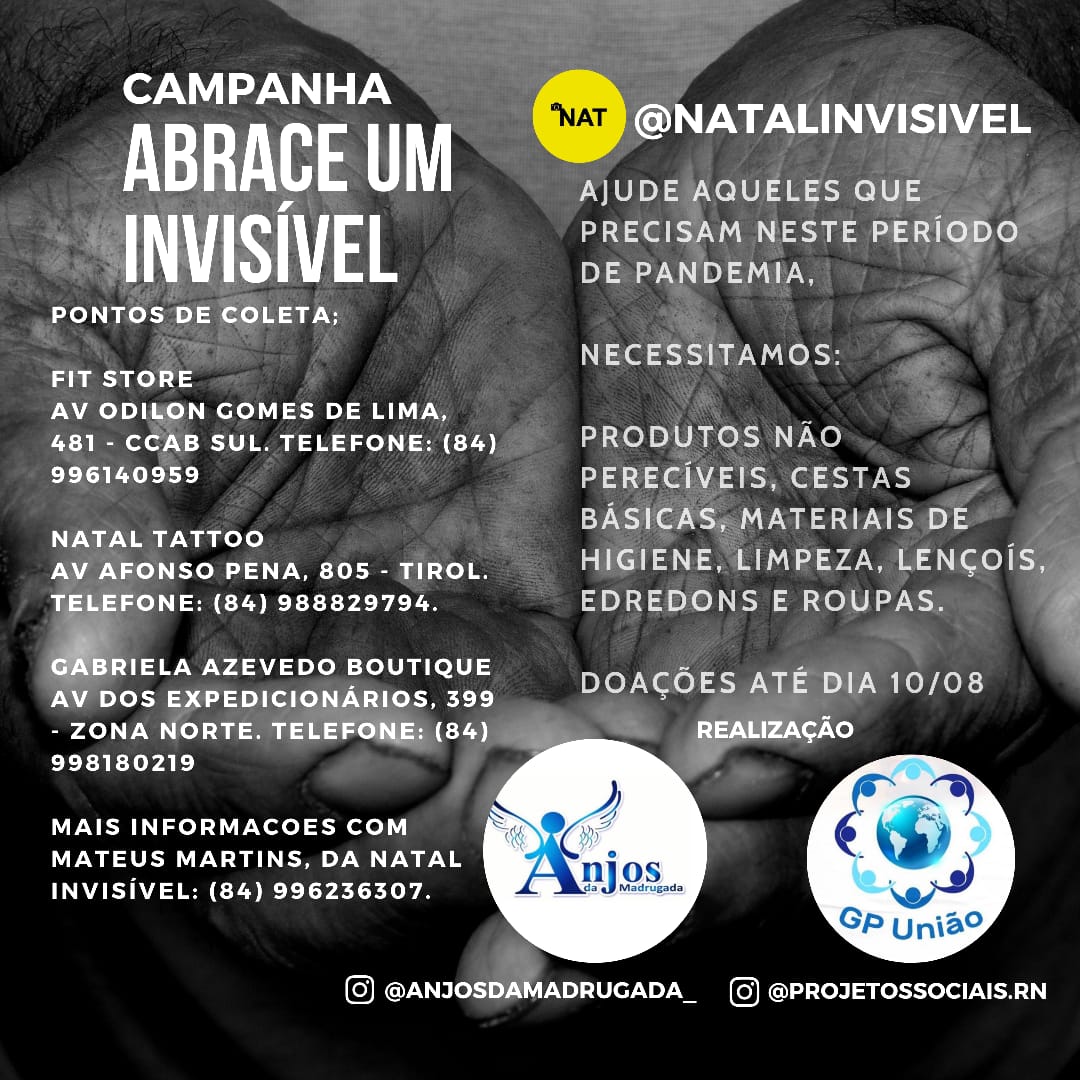 Projetos promovem arrecadação em solidariedade a comunidades e população de rua