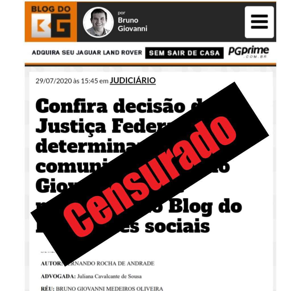 Sindicato dos Jornalistas se solidariza com blog censurado e relembra ditadura