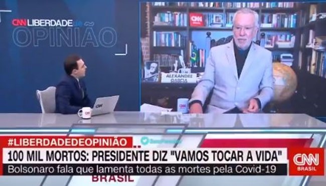 Alexandre Garcia e apresentador da CNN batem boca sobre cloroquina; assista