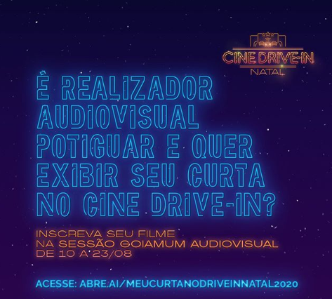 Cine Drive-In Natal abre inscrições para curtas potiguares