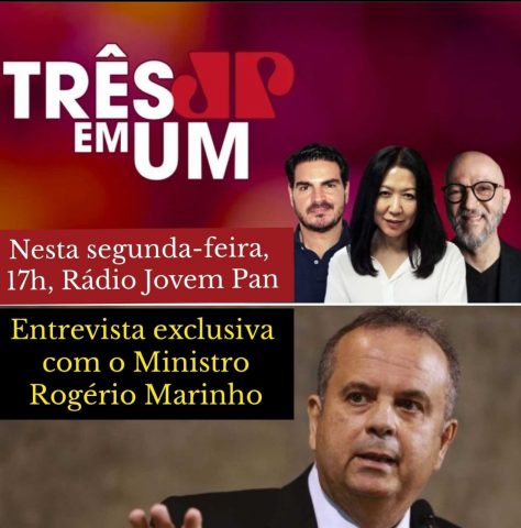 Ministro Rogério Marinho é o entrevistado de hoje do Três em Um da Jovem Pan