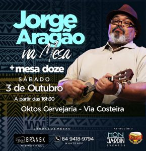 Dia 3 de outubro tem “Jorge Aragão na Mesa” em Natal