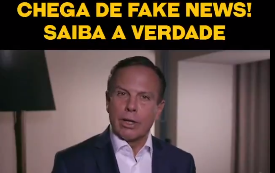 Há 2 semanas, Doria disse em vídeo que retomada de restrições era ‘fake news’