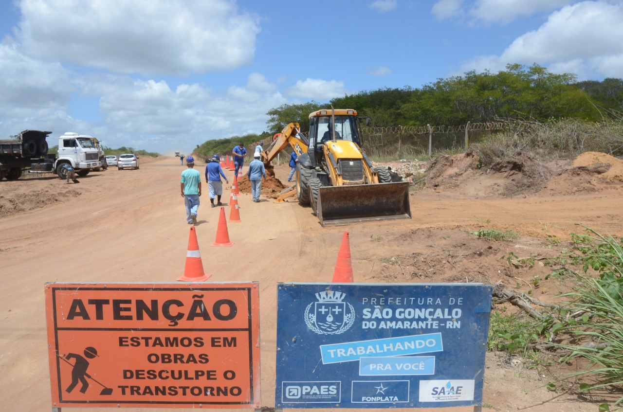 São Gonçalo do Amarante: Obra de Adutora da Zona Rural está 43% concluída