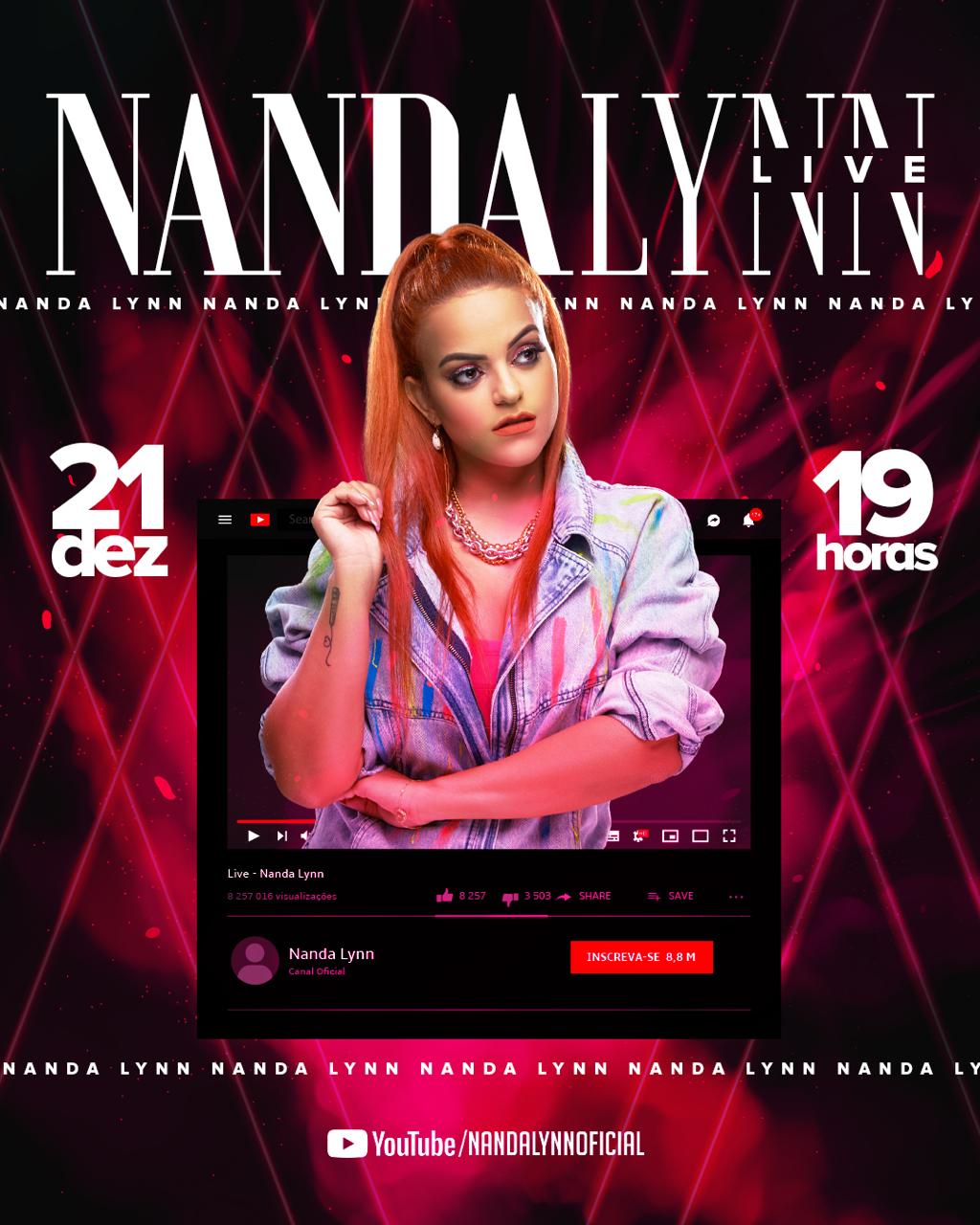 Potiguar Nanda Lynn, ex-The Voice Brasil, comemora 10 anos de carreira com live