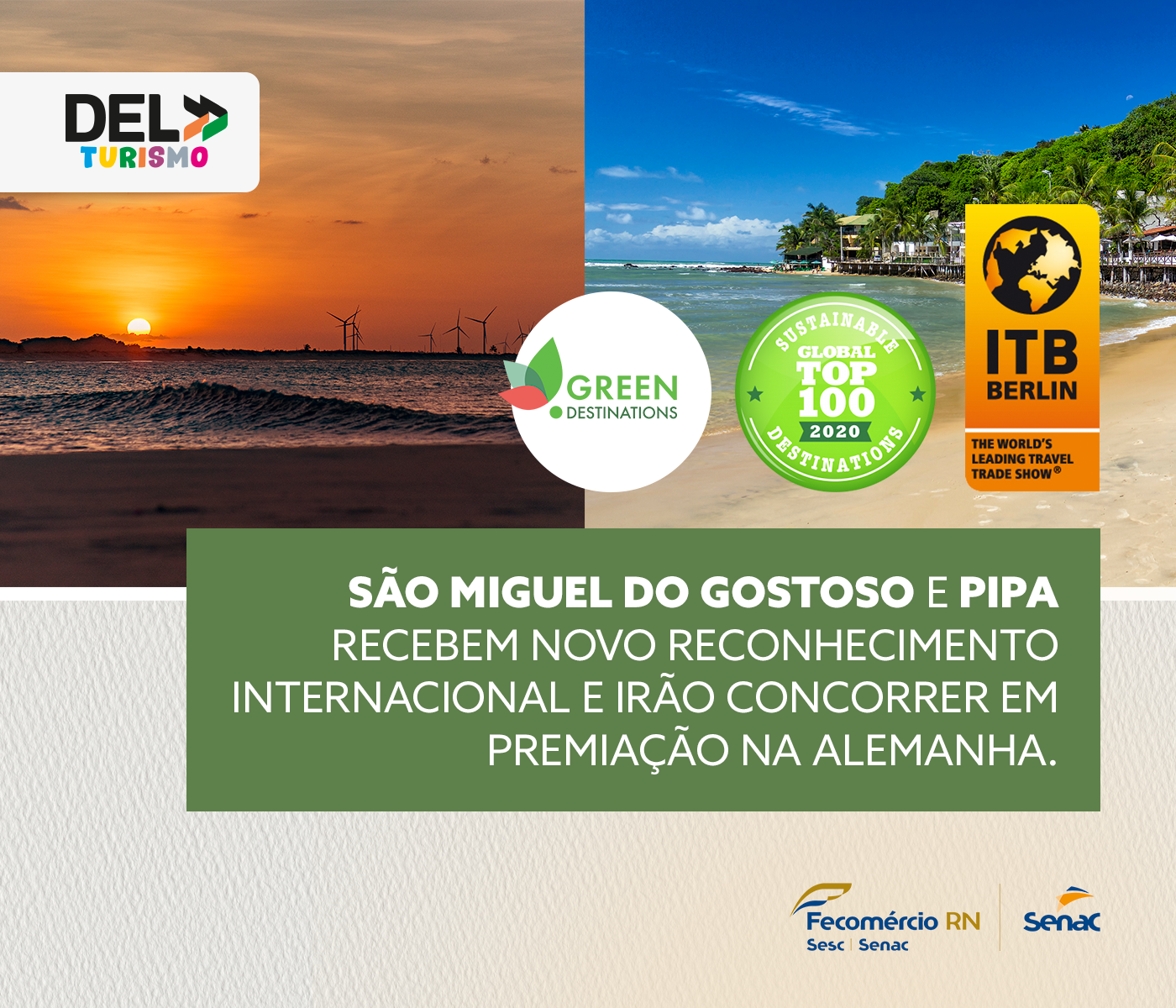 Duas praias do RN vão concorrer em premiação internacional na Alemanha