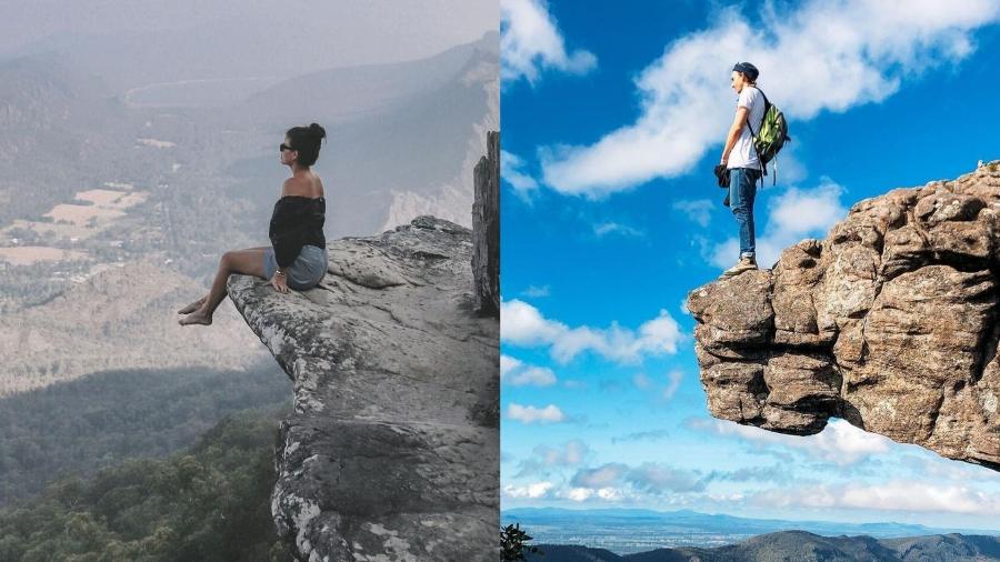 Turista arrisca foto em penhasco e morre ao cair de 80 metros