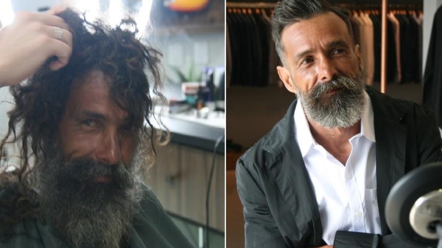 Dado como morto, morador de rua viraliza com visual e família o reconhece