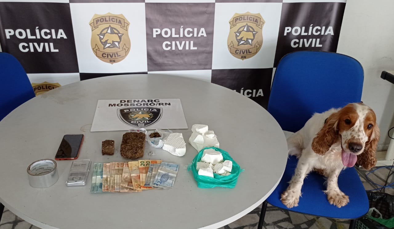Polícia Civil prende, em Mossoró, suspeito por tráfico de drogas
