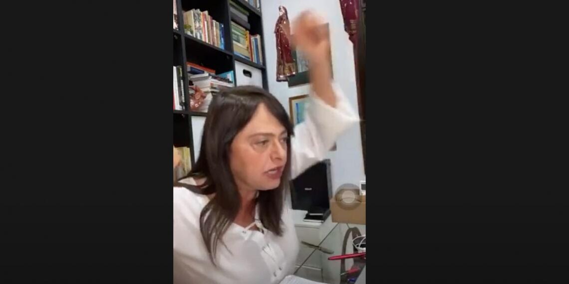 Vídeo mostra deputada irritada atirando objetos durante sessão da Câmara; veja