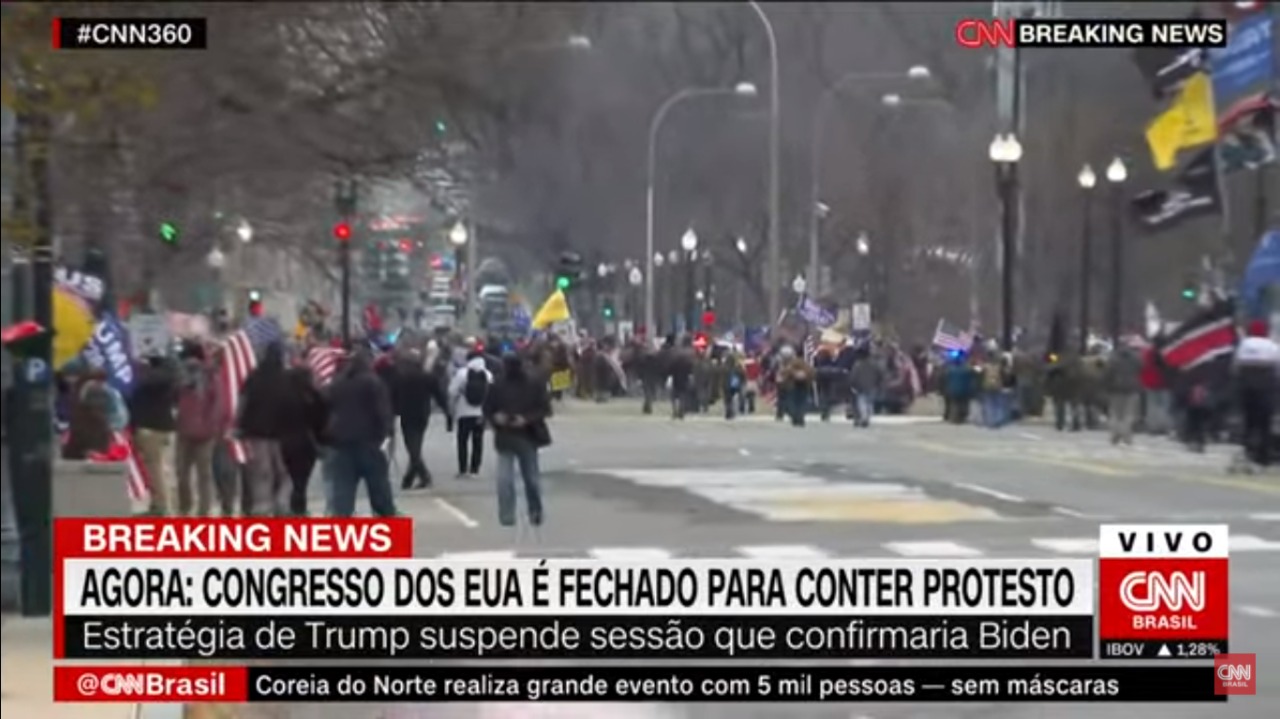 VÍDEO: Apoiadores de Trump invadem Capitólio e Congresso é fechado
