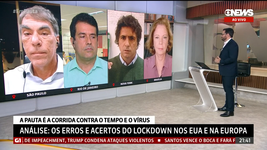 VÍDEO: Jornalistas da Globonews discutem ao vivo sobre lockdown
