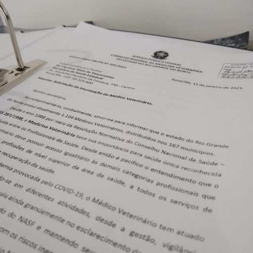 Conselho diz à Sesap que veterinários têm direito a vacinação prioritária