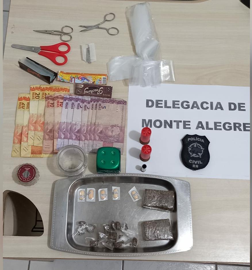 Polícia detém dois suspeitos de tráfico de drogas em Monte Alegre