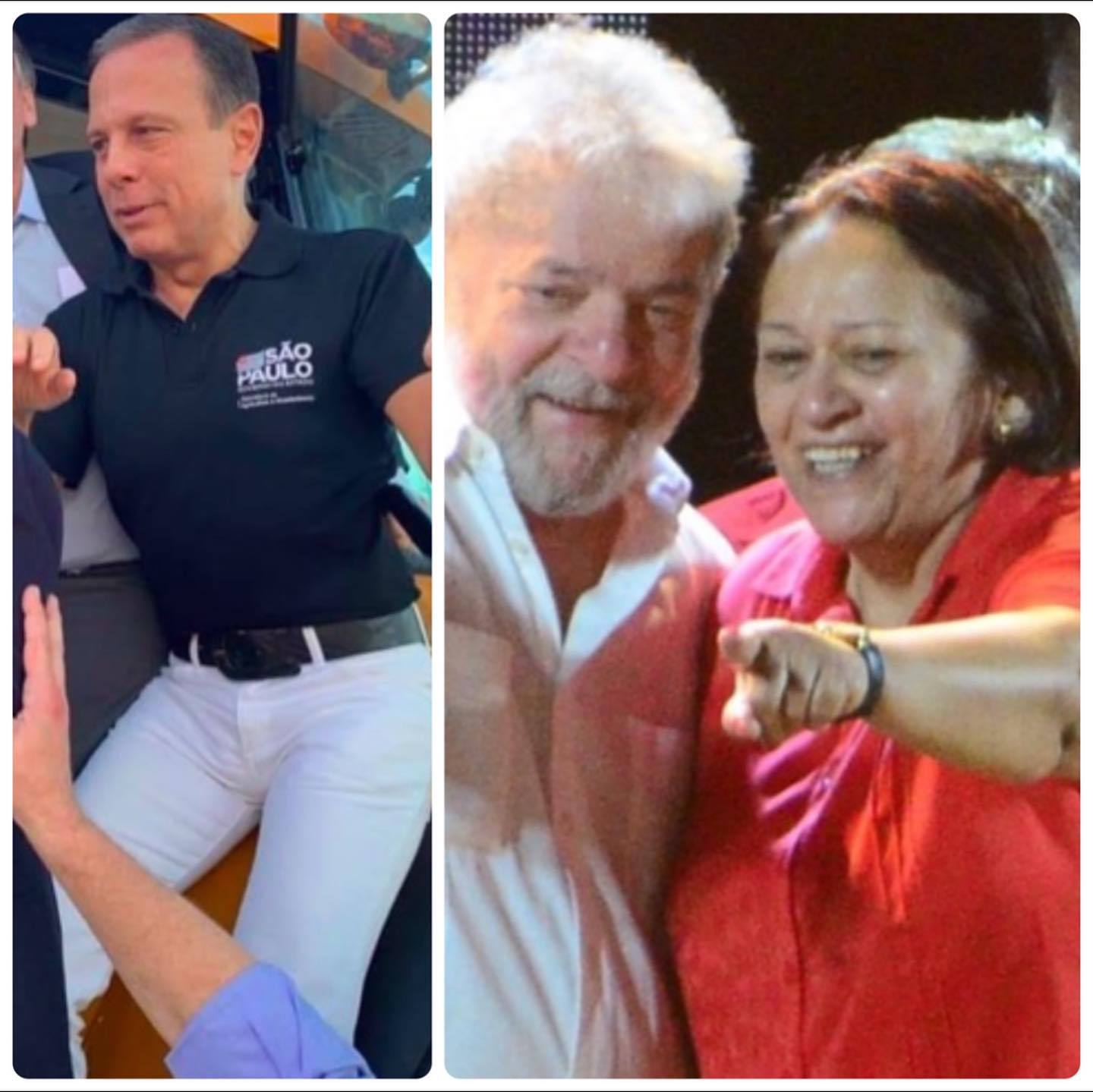 Filho de Bolsonaro acusa Fátima e Doria de "politização da pandemia"