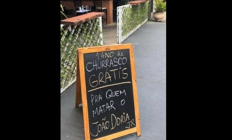 Comerciante é detido por anunciar 'churrasco grátis pra quem matar Doria'