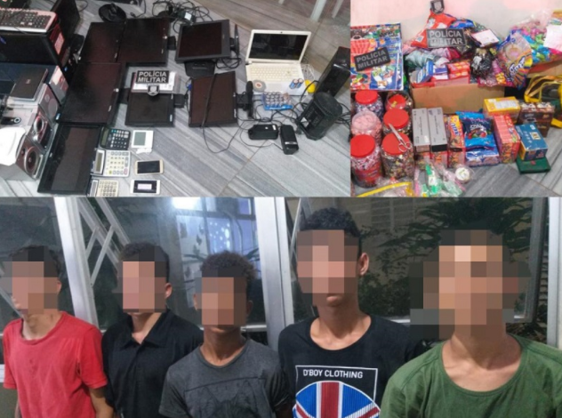 Quadrilha suspeita de furtos em Macaíba é detida e tem material apreendido