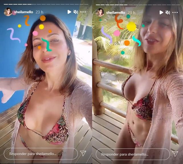 Ex-loira do Tchan dança com biquíni fininho e quebra a internet