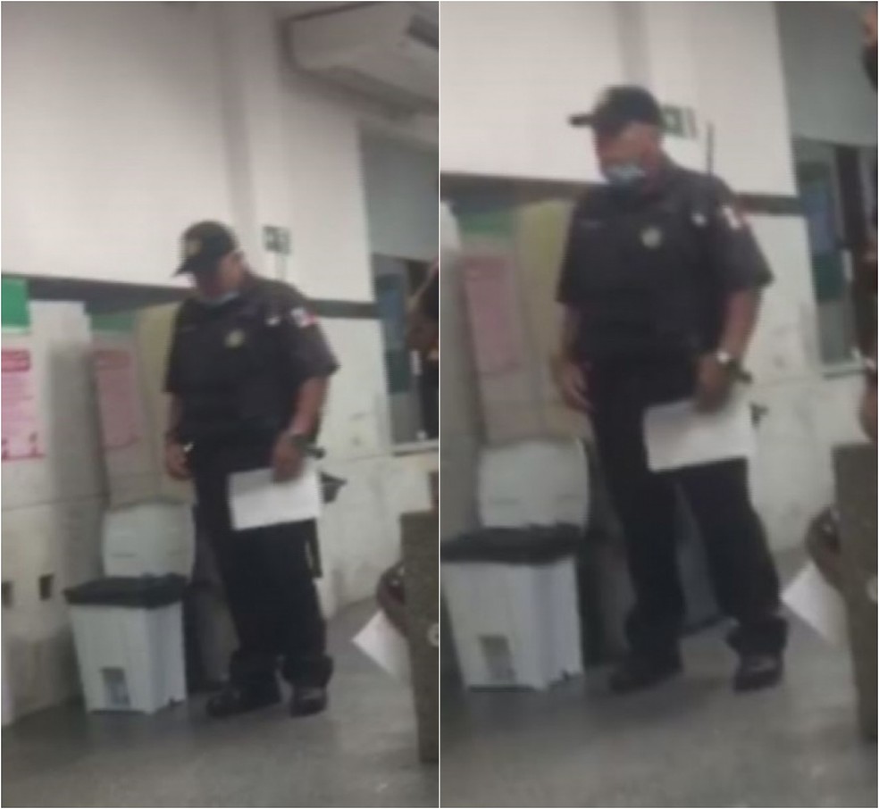 VÍDEO: Guarda armado surta em UPA após pacientes pedirem por uso de máscara