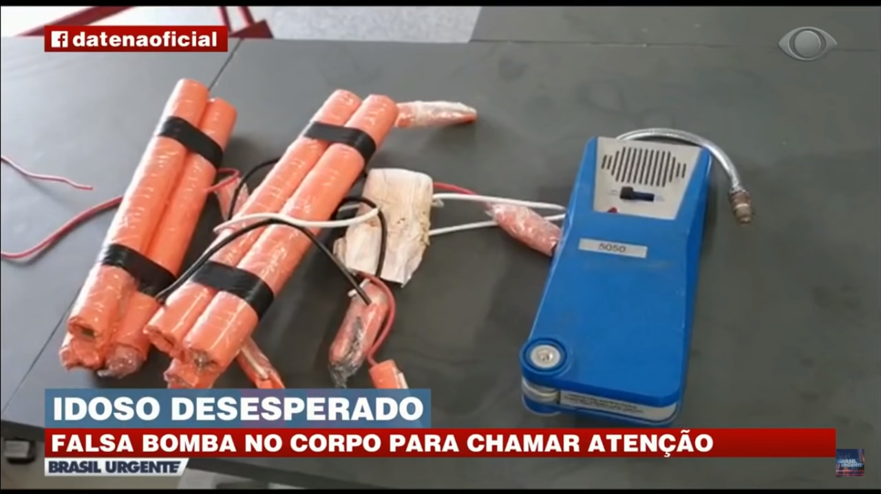 VÍDEO: Por benefício, cadeirante invade agência do INSS com bomba falsa