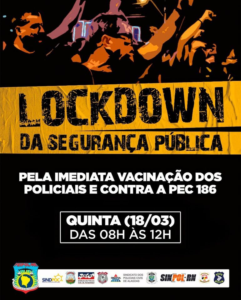 Policiais civis do RN suspendem atendimentos em delegacias e cobram vacinação