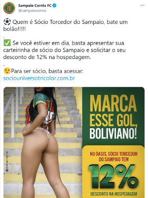 Procon manda time retirar propaganda de motel considerada machista da web