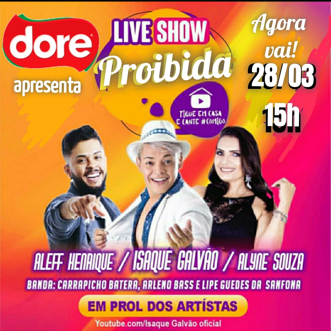 Cantor Isaque Galvão realiza “Live Proibida” neste domingo