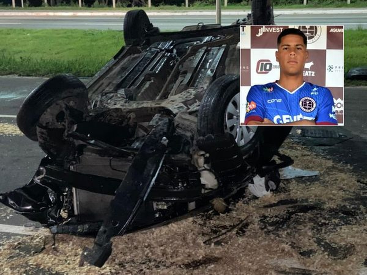 Goleiro de 21 anos morre em acidente de carro; motorista estava alcoolizado