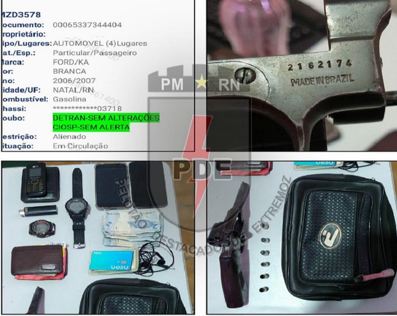 PM apreende arma, recupera carro e salva vítima que era refém na Grande Natal