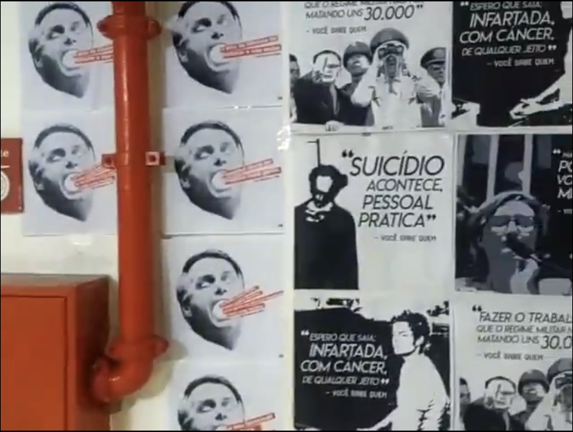 VÍDEO: Em mural, alunos de Medicina da USP atacam Bolsonaro e exaltam Dilma