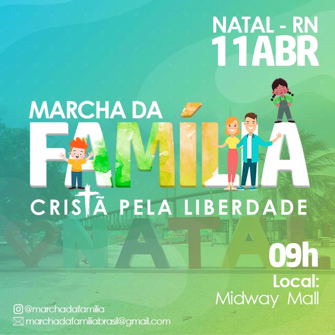 Natal terá Marcha da Família Cristã pela Liberdade