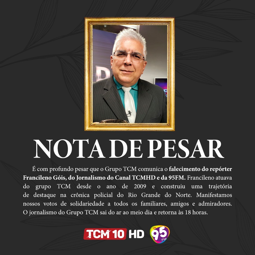 Repórter do RN morre de Covid-19; TV emite nota de pesar